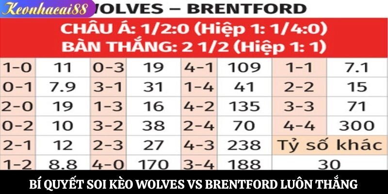 Bí quyết soi kèo Wolves vs Brentford luôn thắng