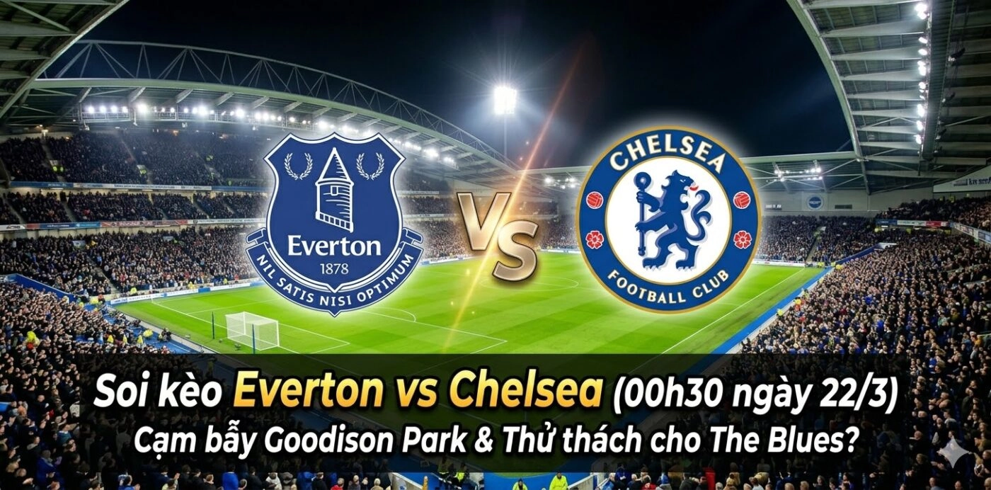 Soi kèo Everton vs Chelsea (00h30 ngày 22/3): Cạm bẫy Goodison Park và Bản lĩnh The Blues