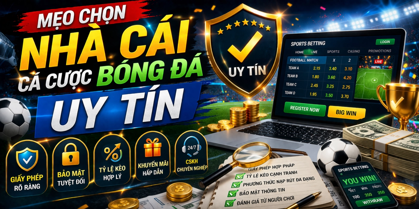 mẹo chọn nhà cái cá cược bóng đá uy tín