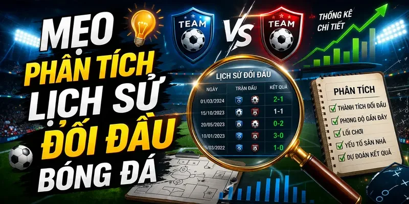 mẹo phân tích lịch sử đối đầu bóng đá